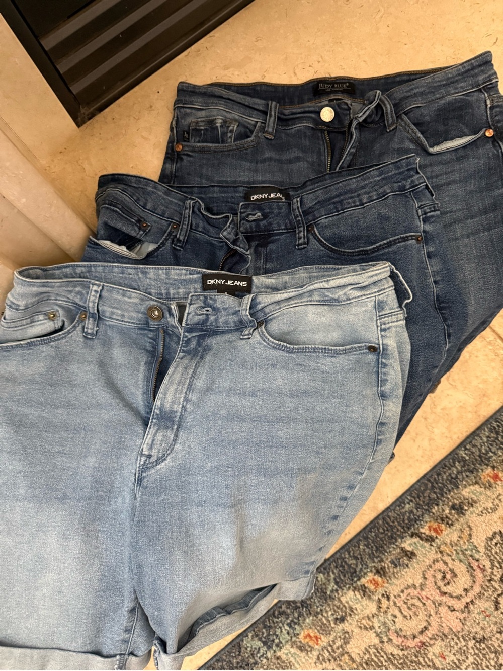 Judy Blue & DKNY Women’s Boyfriend Jeans - Light Blue, Medium Blue, Dark Blue